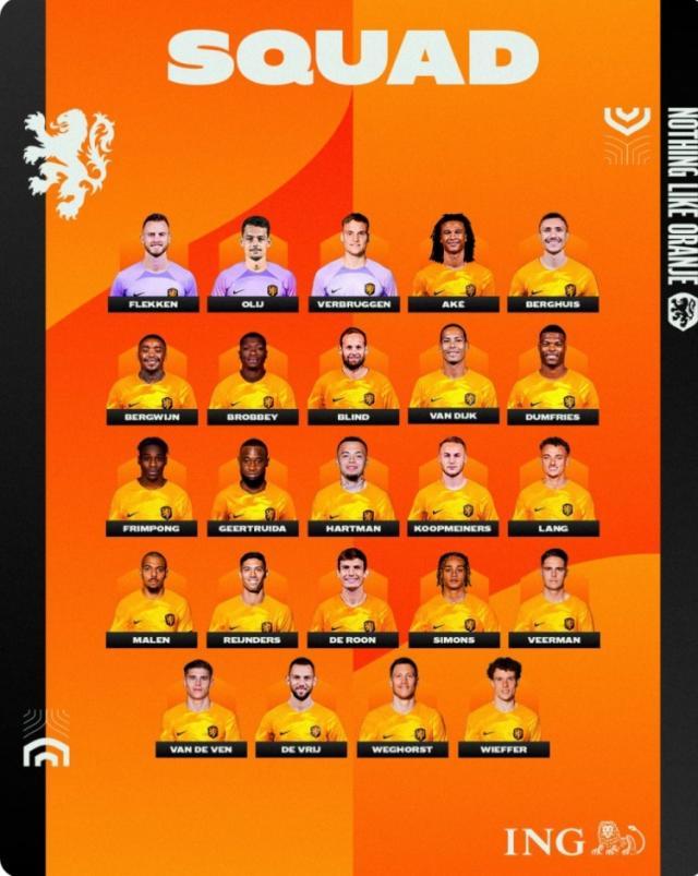 PP电子官方-荷兰队新一期大名单：范戴克邓弗里斯领衔防线